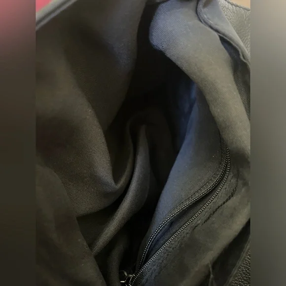 EUC Botkier Blk Faux Leather and Canvas Backpack great commuter bag Nylon straps - Picture 6 of 6